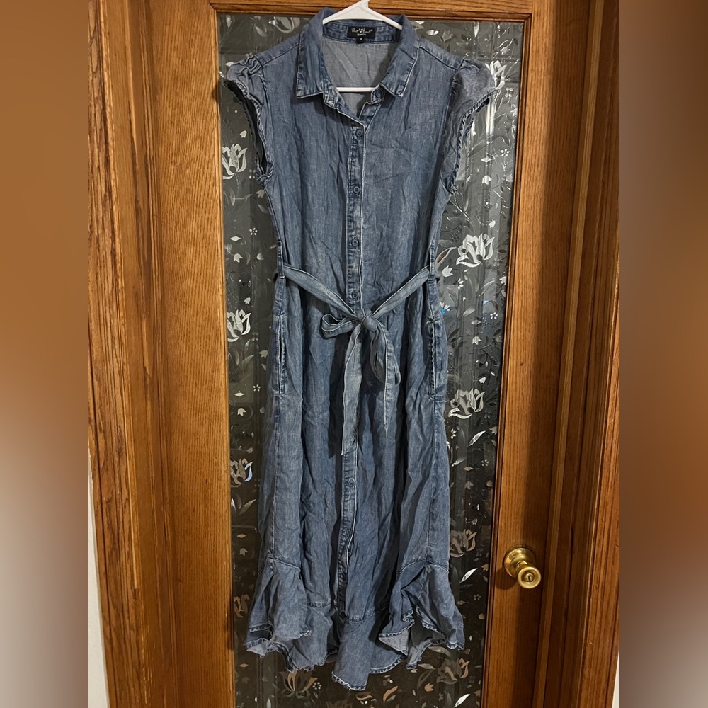 Velvet Heart Denim Cap Sleeve Dress